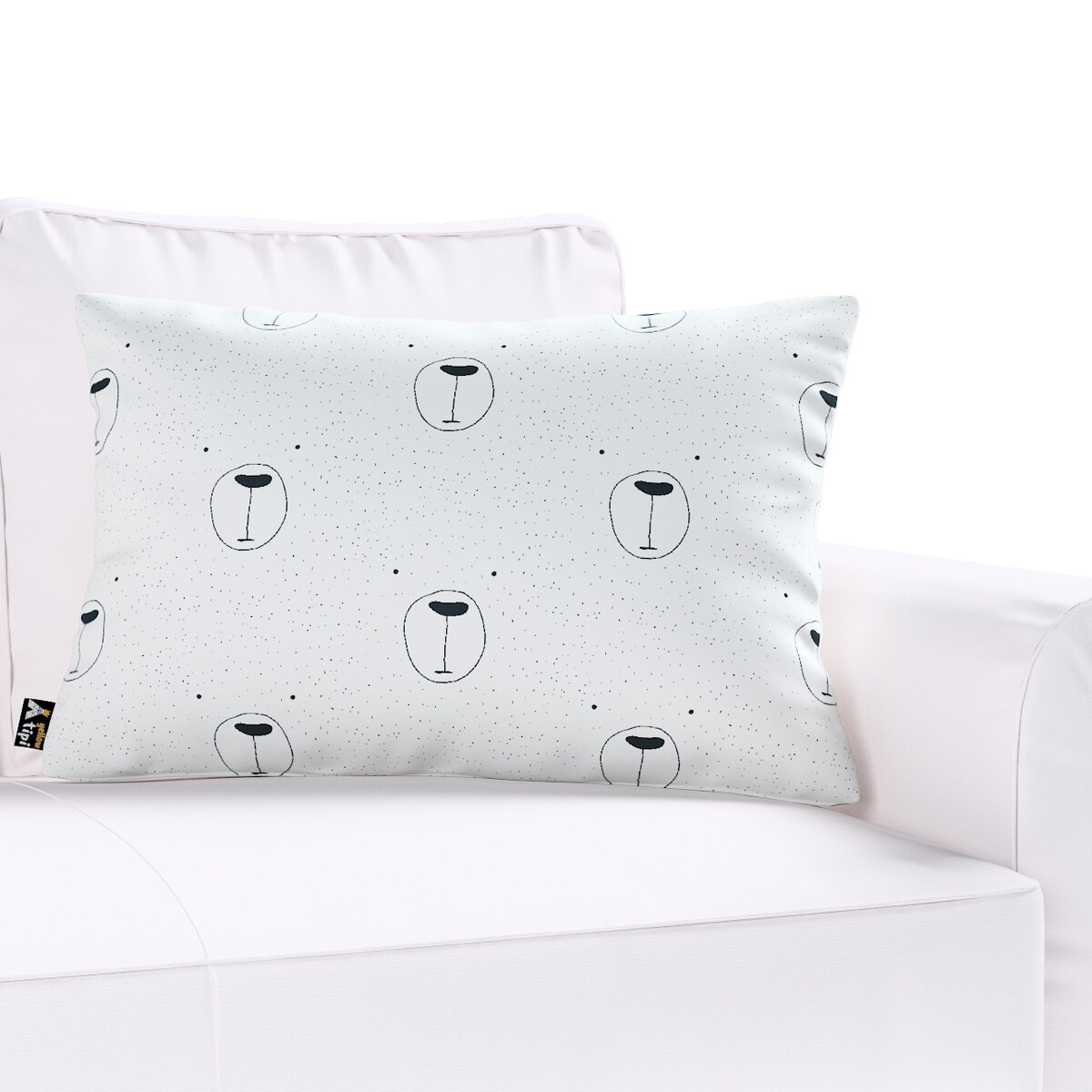 Poszewka Milly prostokątna 60x40 ecru-czarny