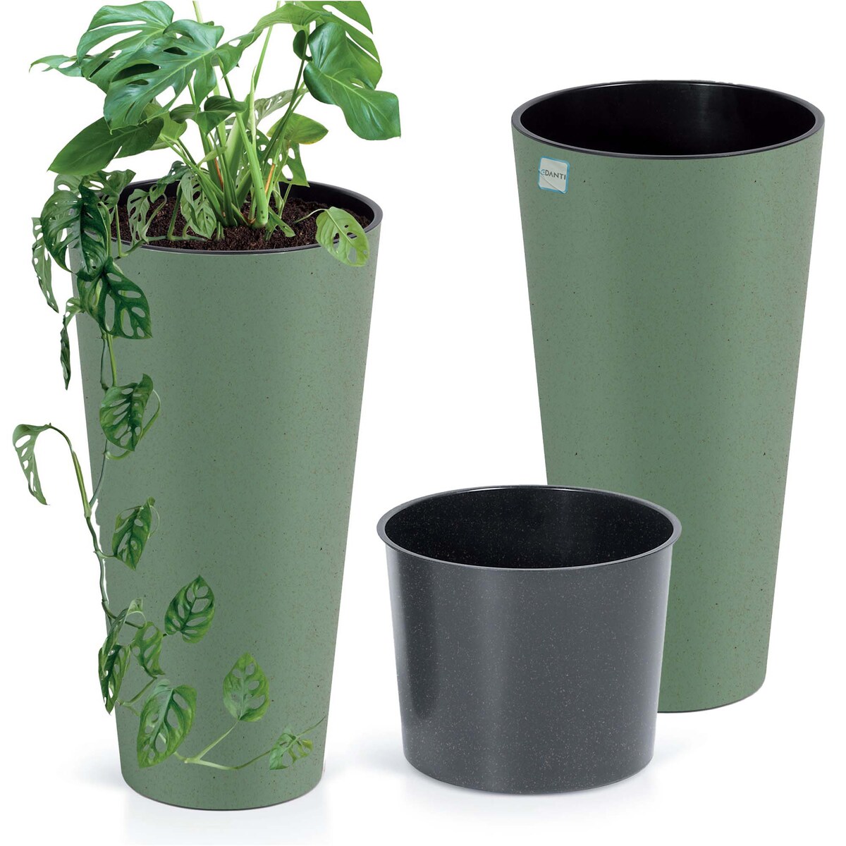 Donica Doniczka Ogrodowa 25 Cm Na Taras Do Ogrodu Domu Eco Wood Zielony