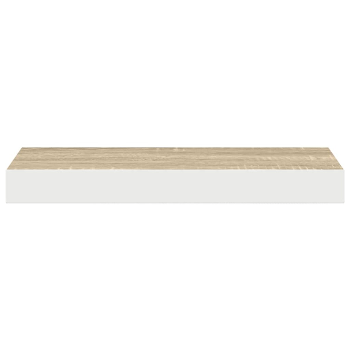vidaXL Półka ścienna, dębowo-biała, 40 x 23 x 3,8 cm, MDF