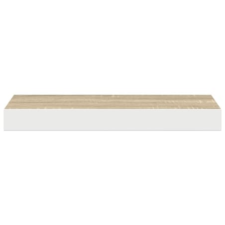 vidaXL Półka ścienna, dębowo-biała, 40 x 23 x 3,8 cm, MDF