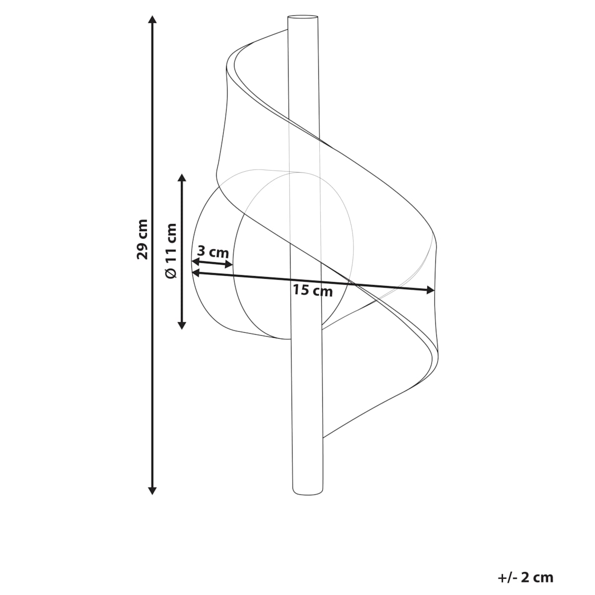 Lampa ścienna LED SARELA Metal Złoty