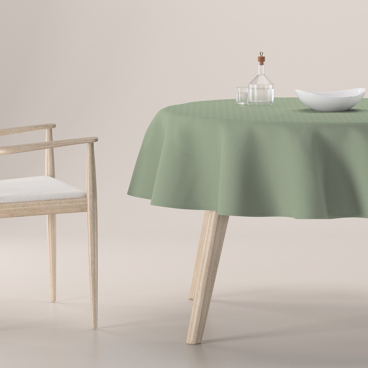 Obrus okrągły 160 x 160 cm szałwiowy