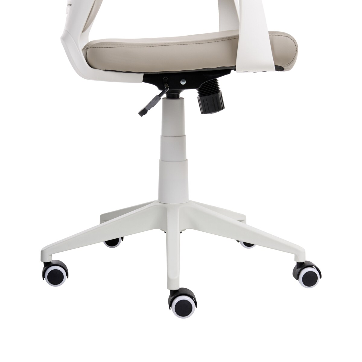 Krzesło biurowe DELIGHT Ekoskóra Beżowoszary