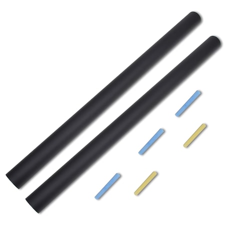 vidaXL Naklejana tablica kredowa (0,45x2m), 2 rolki i kreda w zestawie