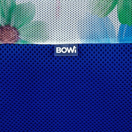 Torba na zakupy niebieska-błękitne kwiaty ze sprzączką