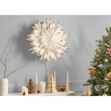 Dekoracja świąteczna SVEDAN Gwiazda 60 cm Złamana biel