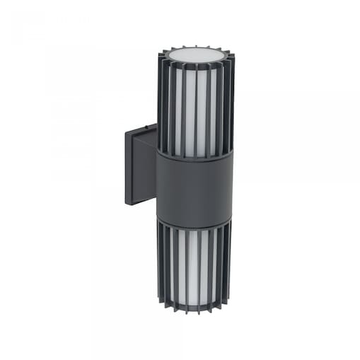 Kinkiet zewnętrzny TK Lighting RIBO GRAY IP54 2xE27 szary, nowoczesna lampa elewacyjna na taras i wejście