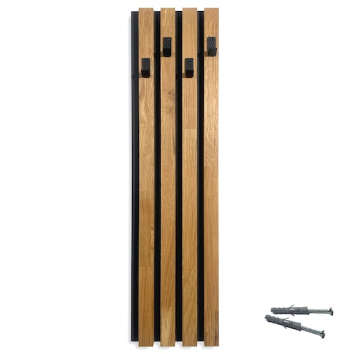 Drewniany wieszak na ubrania Lamele 98cm moduł 24cm