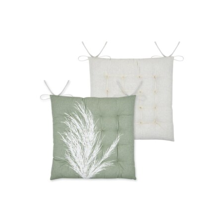 Poduszka na krzesło wiązana CORALIA, 100% bawełny, 38 x 38 cm