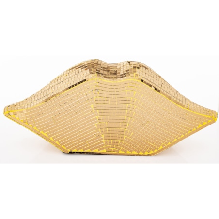 Dekoracja - złote USTA 13,5x28x8,5 cm small