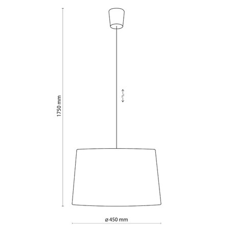 Lampa wisząca z tkaniny Maja 1883 TK Lighting abażurowa nad stół biała
