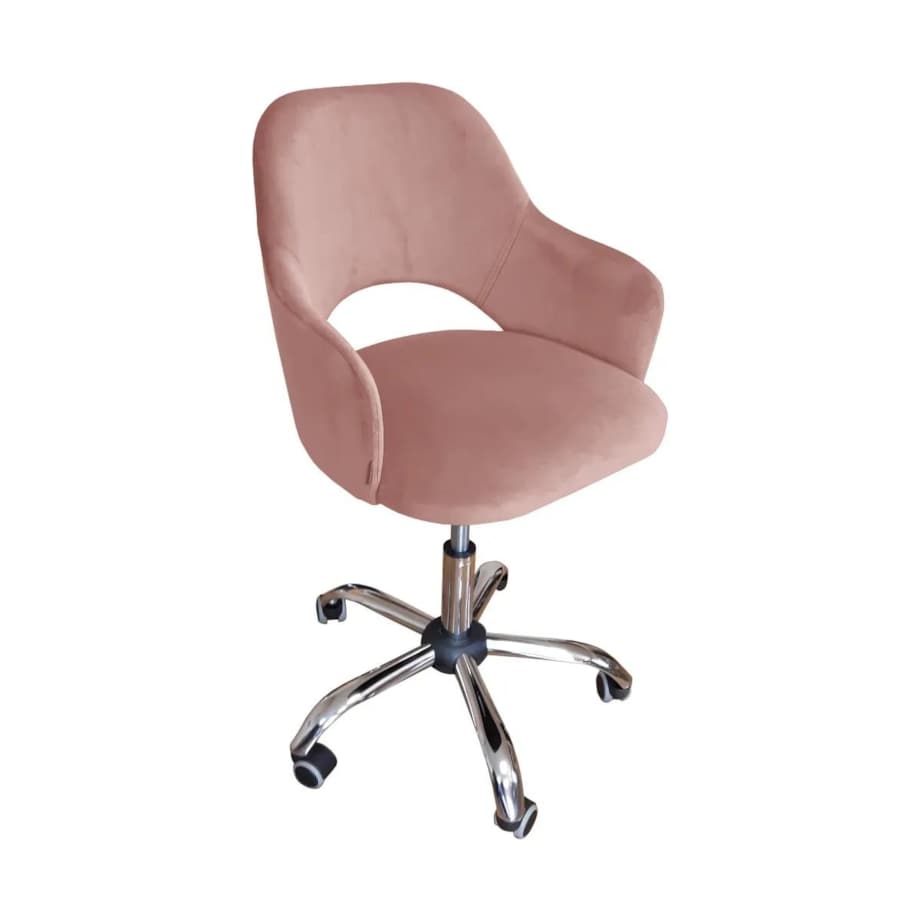 Fotel IZMA VELVET różowy