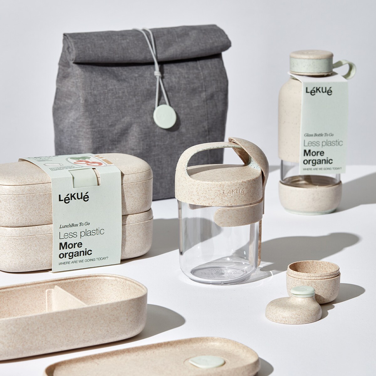 Śniadaniówka TO GO z przegródką ORGANIC / Lekue