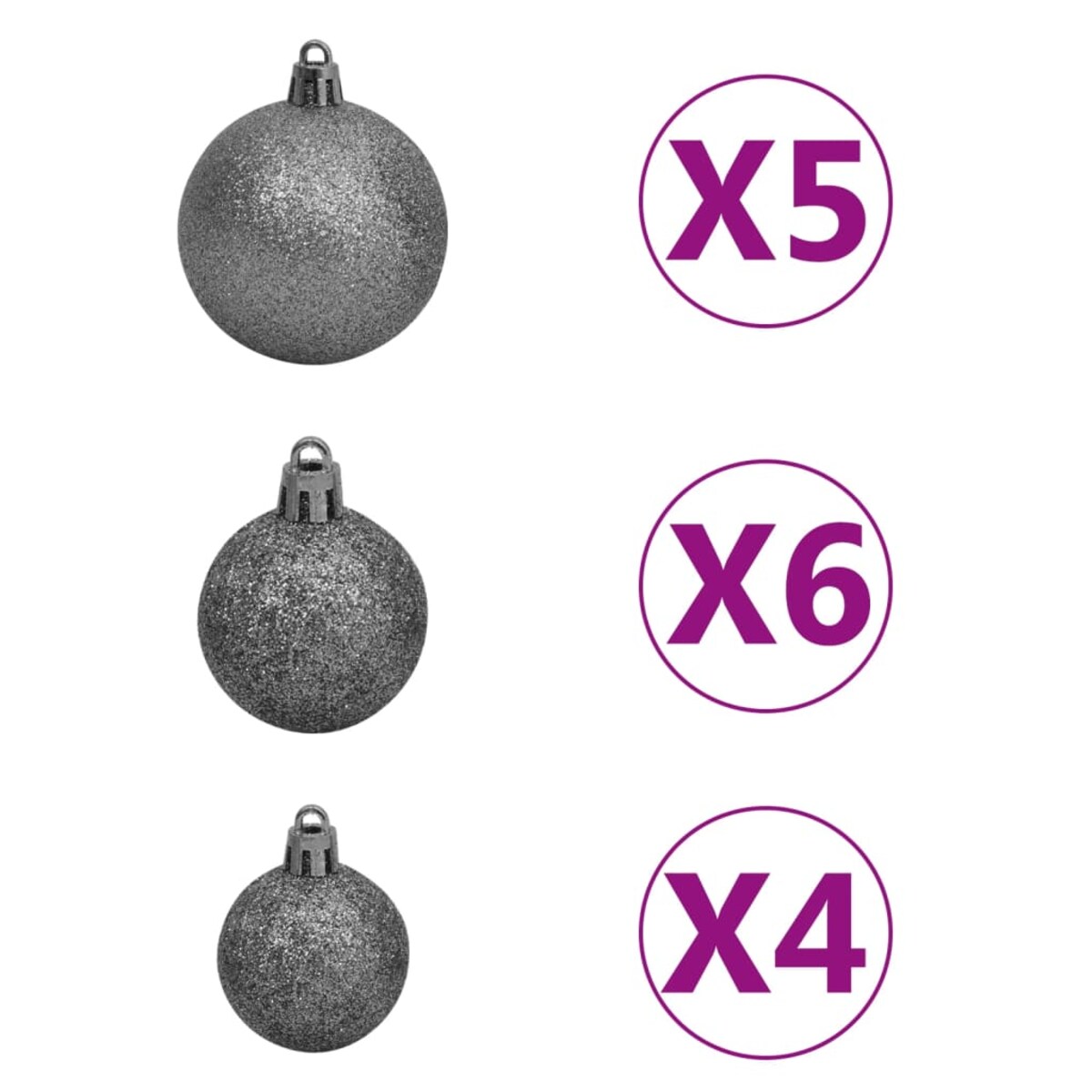 vidaXL Sztuczna choinka z lampkami, bombkami i szyszkami, 150 cm