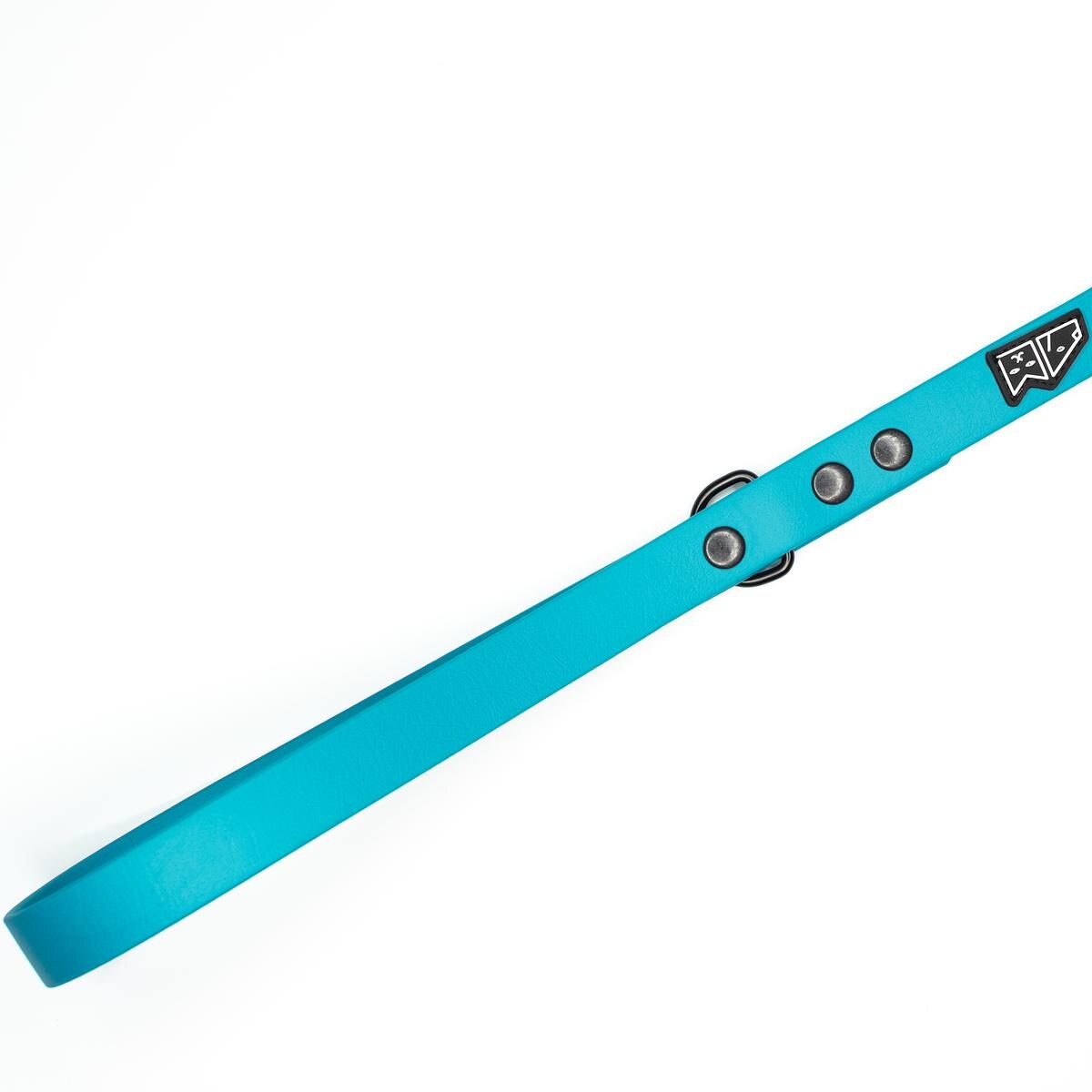 Smycz miejska Biothane® dla psa lub kota "Turquoise AF" - Rozmiar: M, Szerokość taśmy: 19mm