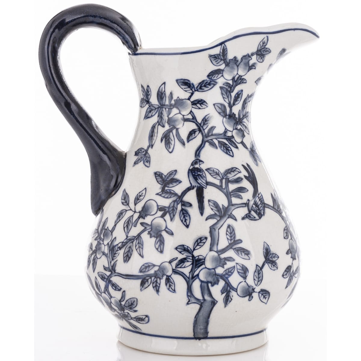Dzbanek porcelanowy dekoracyjny 26x17x22 i 9x34x34 cm MODELLO BLU z misą