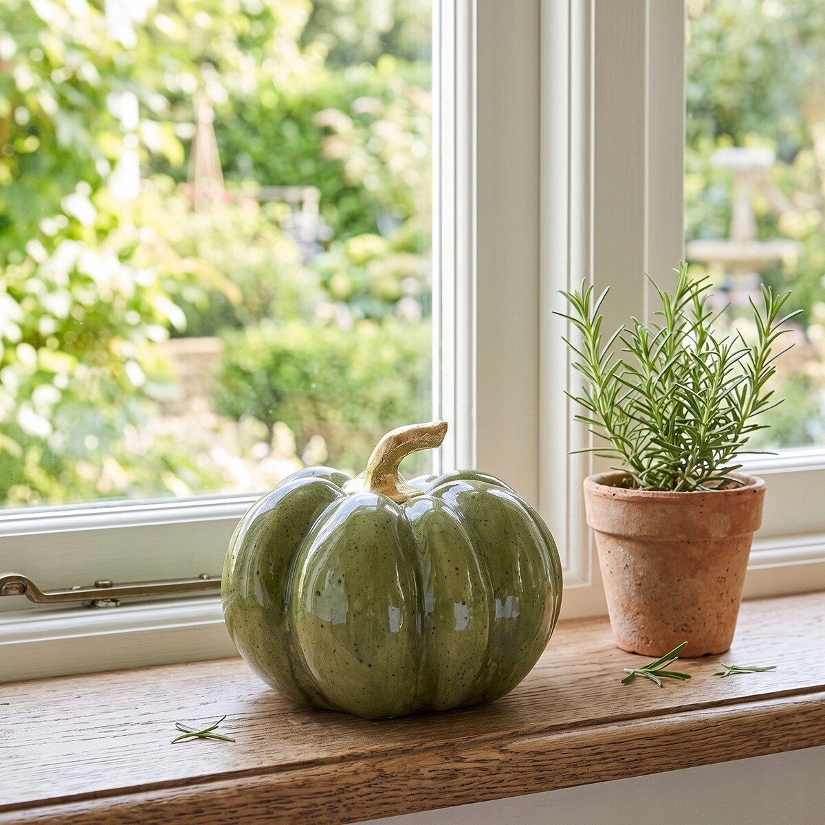 FIGURKA DYNIA ZIELONA OZDOBNA NA HALLOWEEN JESIEŃ WODOODPORNA OGRODOWA