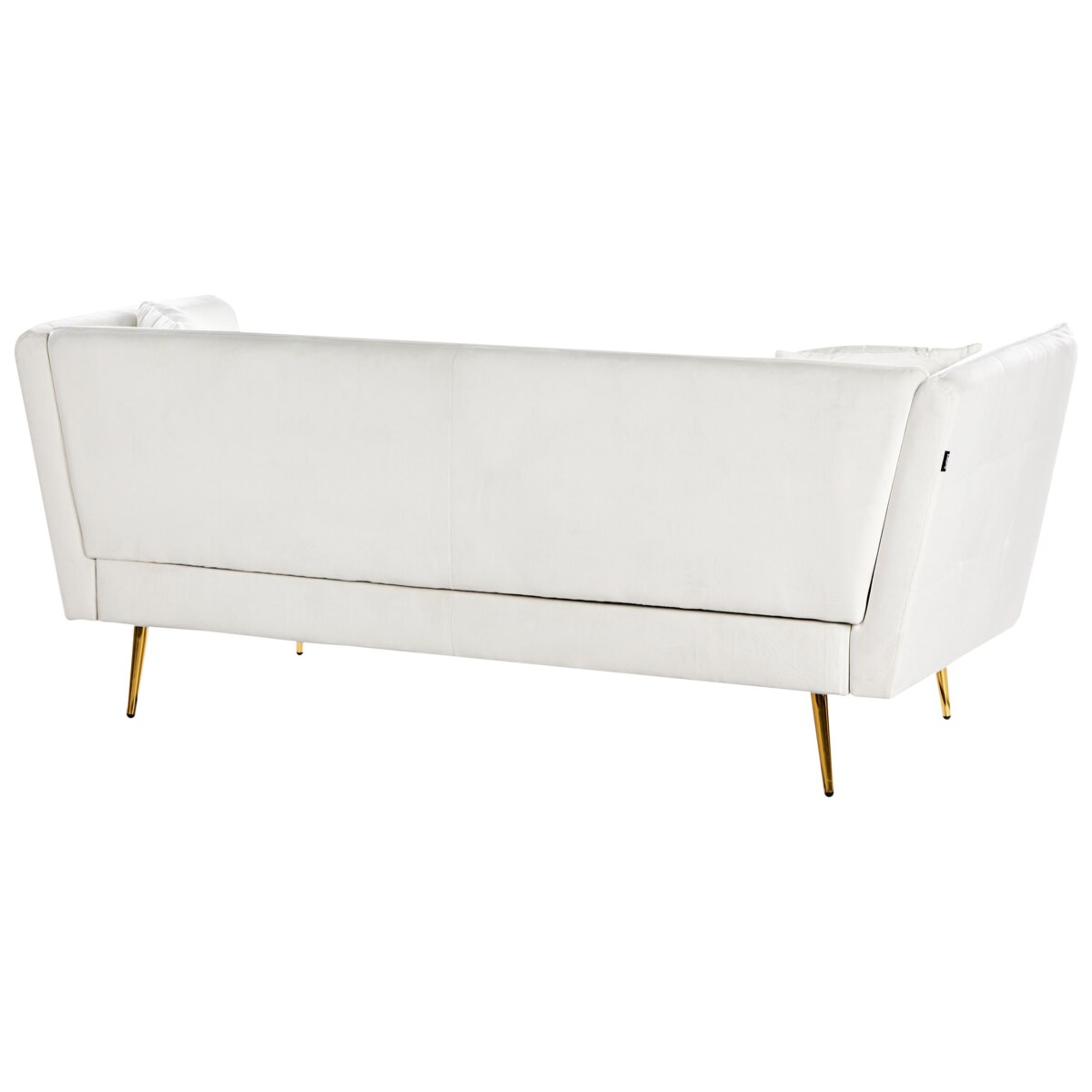 Sofa 3-osobowa welurowa biała FREDERICA