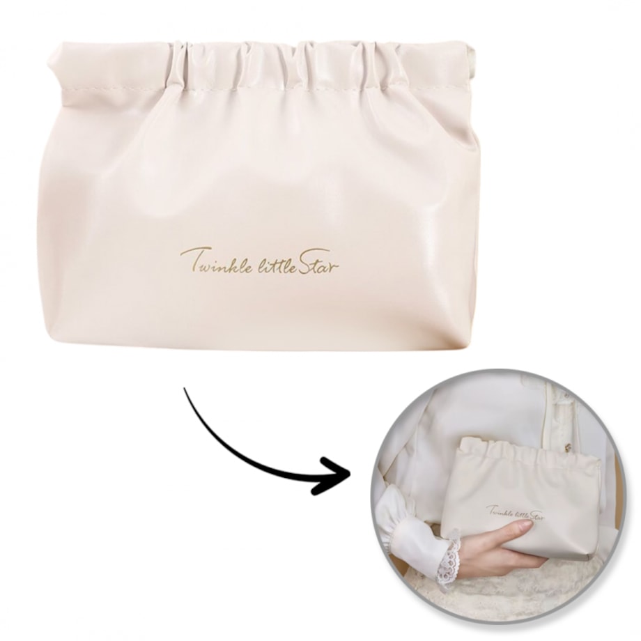 Kosmetyczka, saszetka na kosmetyki, wkładki, ekoskóra rozm M 16x12cm KS145B