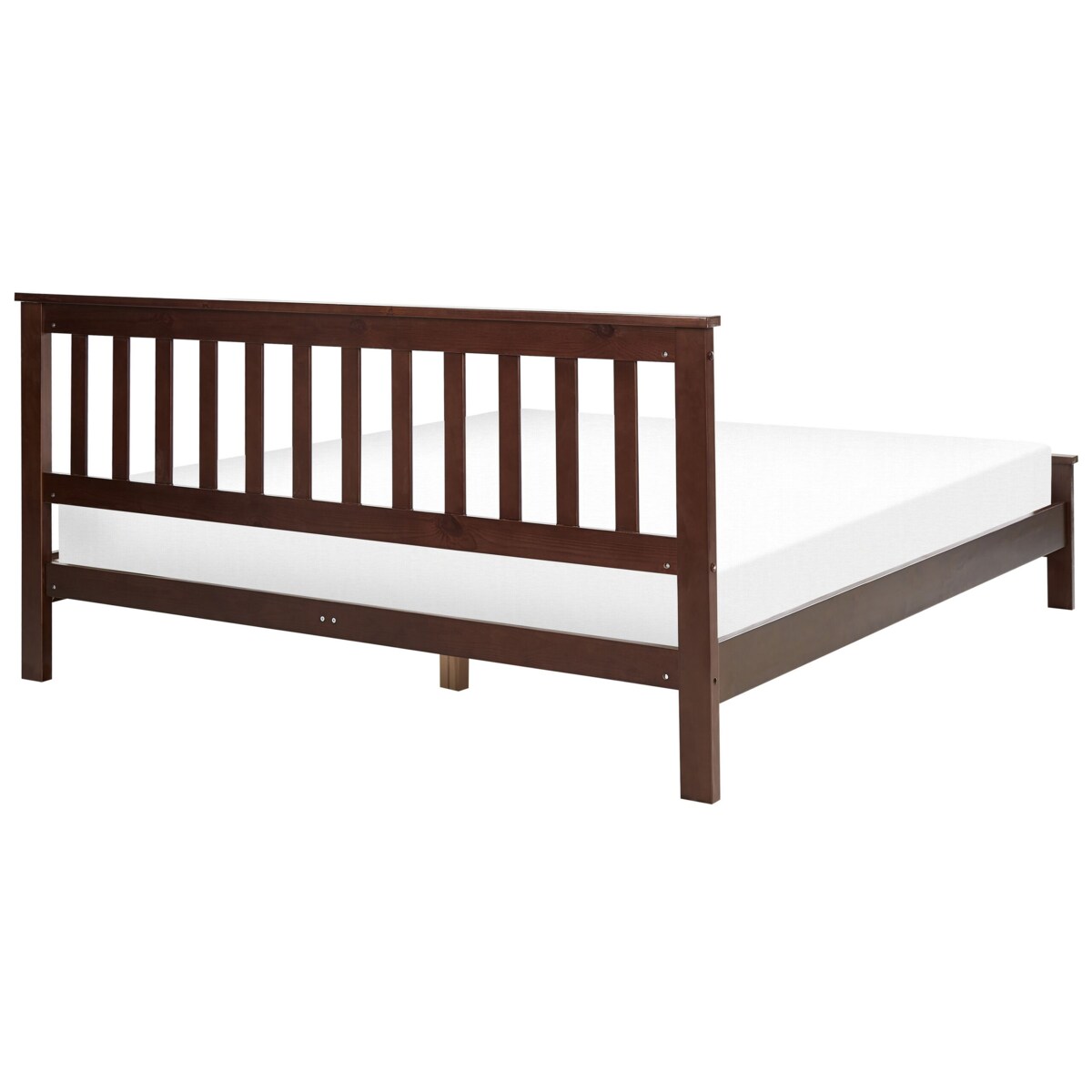 Łóżko drewniane 160 x 200 cm ciemne drewno MAYENNE