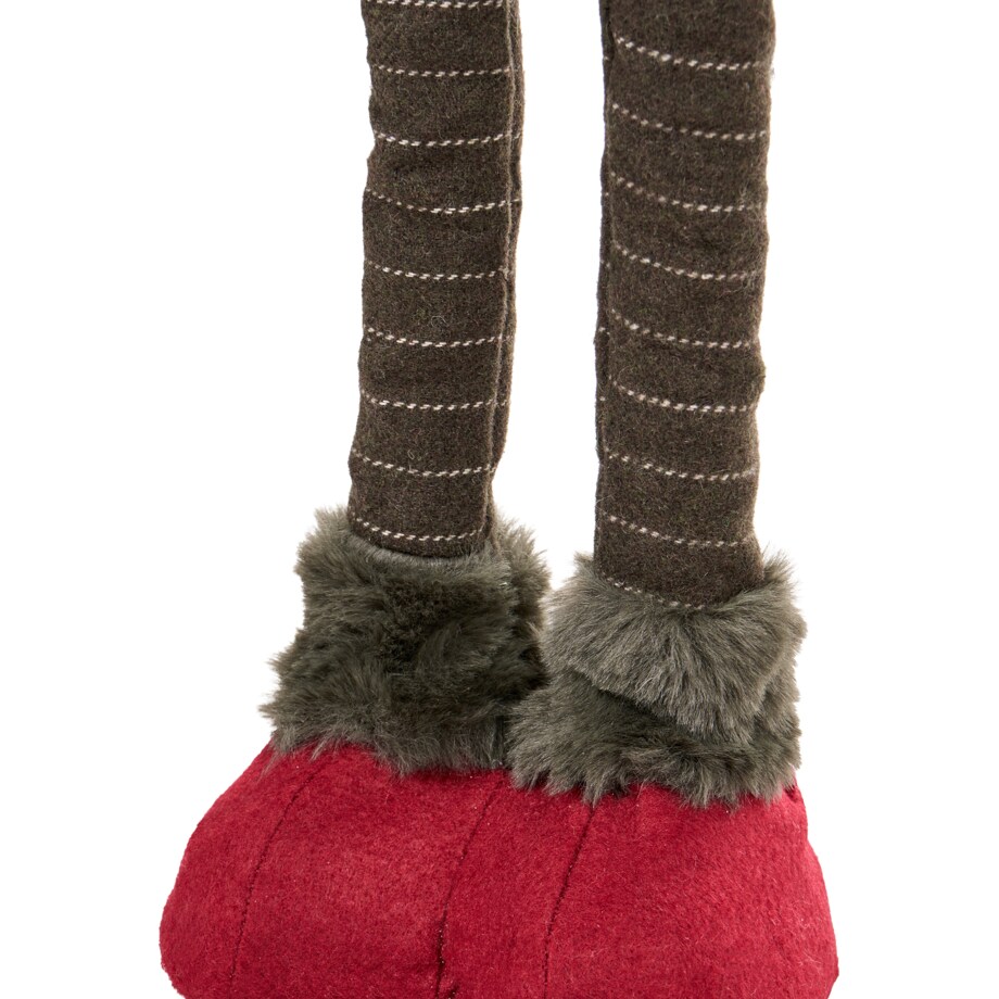 Zestaw 2 dekoracji świątecznych SAARIOINEN 50-60/62-72 cm Krasnal Czerwony/ zielony