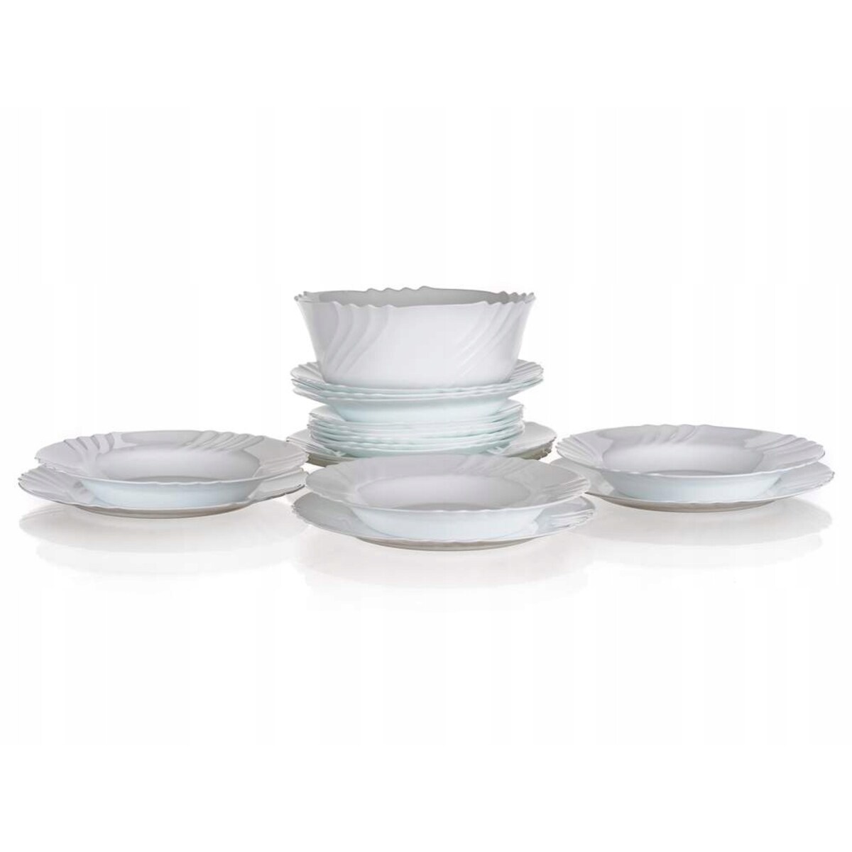 6x TALERZ OBIADOWY PŁYTKI BIAŁY EBRO bormioli 25 cm DUŻY na drugie danie