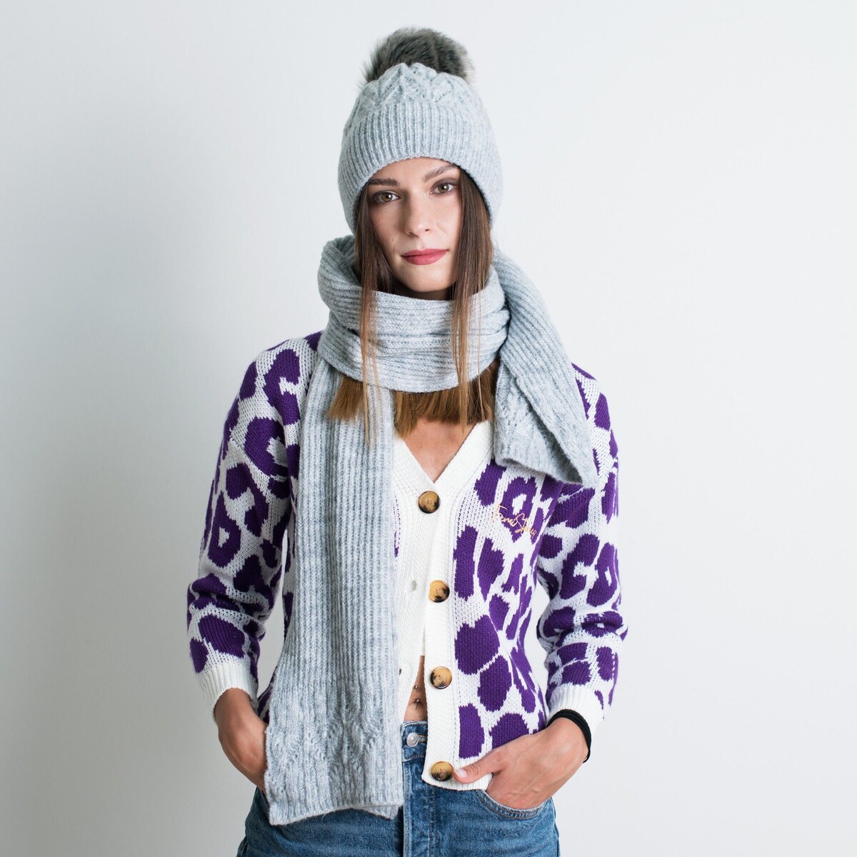 Komplet Łomnica Jasny Szary Jasny Szary, Uniwersalny