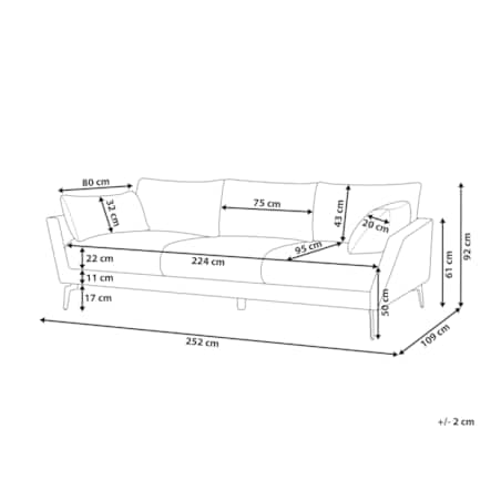 Sofa 4-osobowa zielona NENOLA