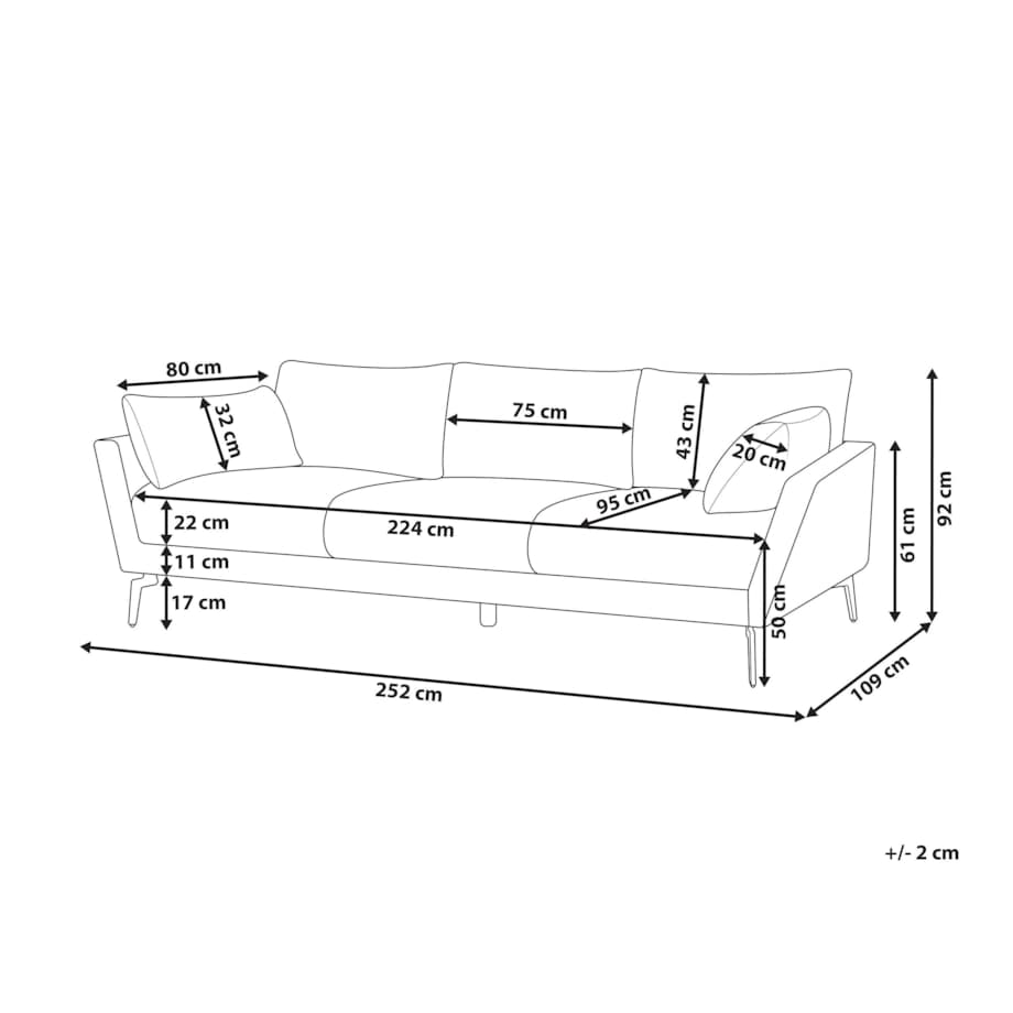 Sofa 4-osobowa zielona NENOLA