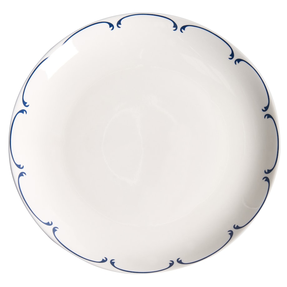 Zastawa stołowa 24-częściowa CHAROLI Porcelana Biały/ niebieski