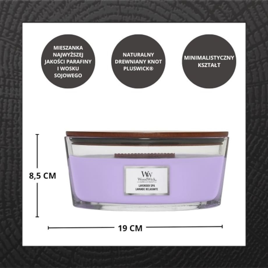 WoodWick świeca Elipsa LAVENDER SPA