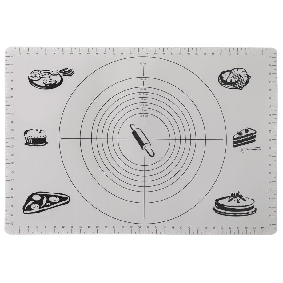 Stolnica mata Duża do Ciasta Pizzy Kuchenna 65 x 45 cm Podkładka miarka