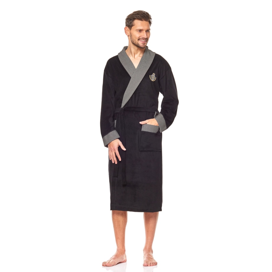 Szlafrok Duke 9102 Czarny Czarny, M