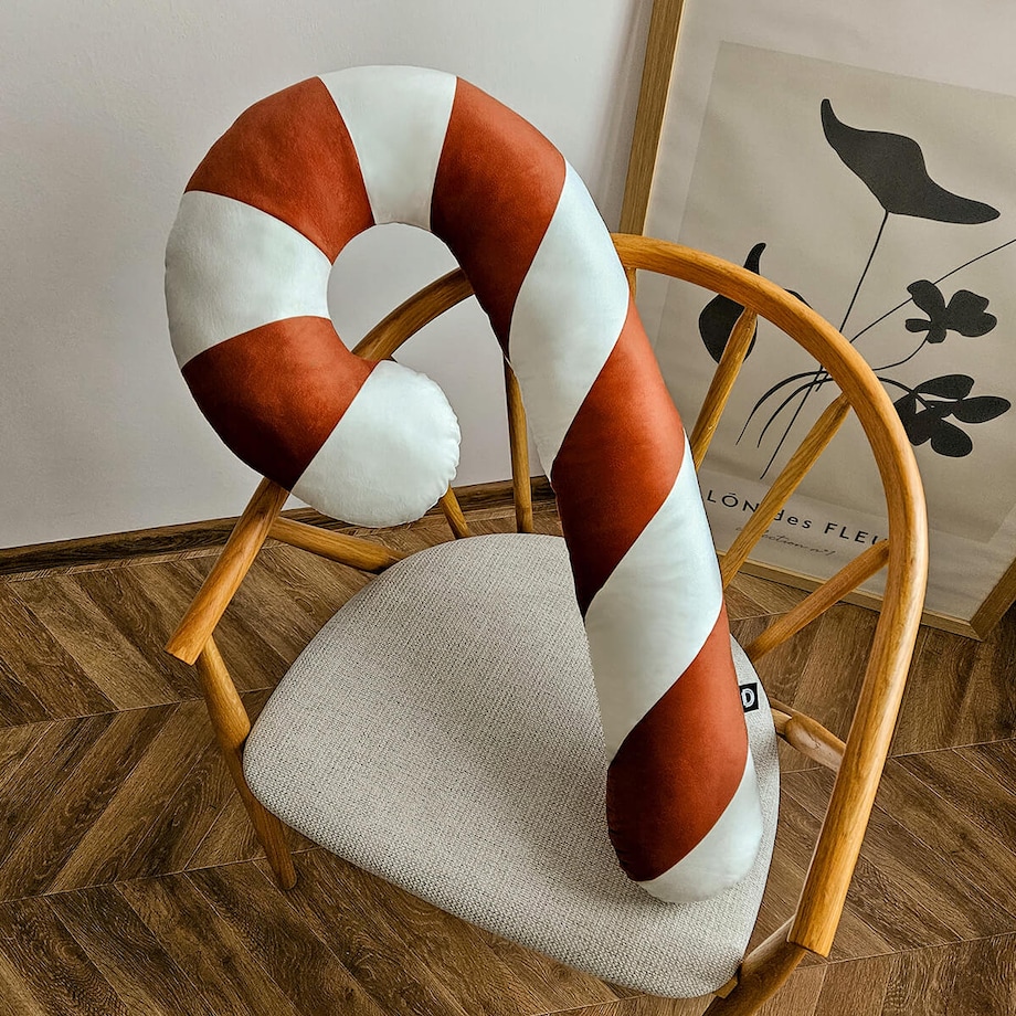 Poduszka XMAS wzór XM17 | Karmelowa laska cukrowa XXL