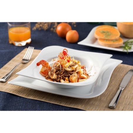 Zestaw talerzy dla 6 osób 18 el. Opera biała LB16 (0000)