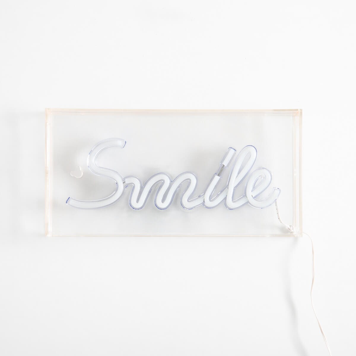 Lampa stołowa dekoracyjna Neon FM-NLB46 Zumaline LED smile różowa biała