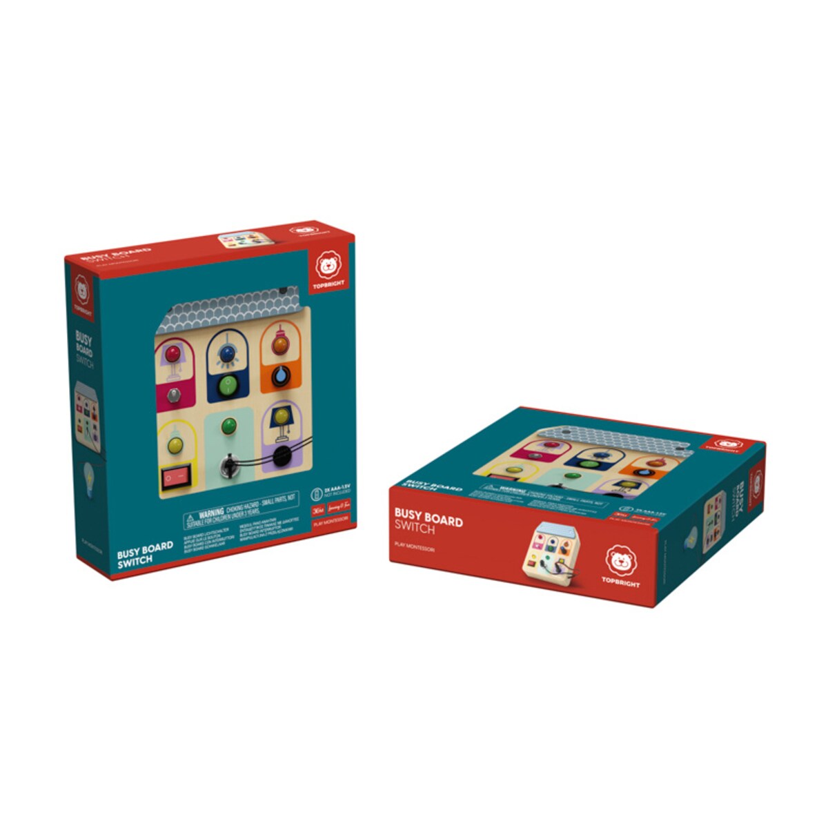 Tablica manipulacyjna dla dzieci z przełącznikami i światełkami LED 36 mies.+ Top Bright