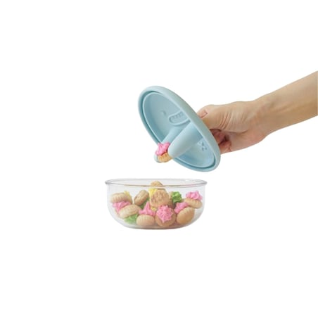 MONCHI FINGER SNACK BOWL innowacyjny pojemnik na przekąski, Powder Blue