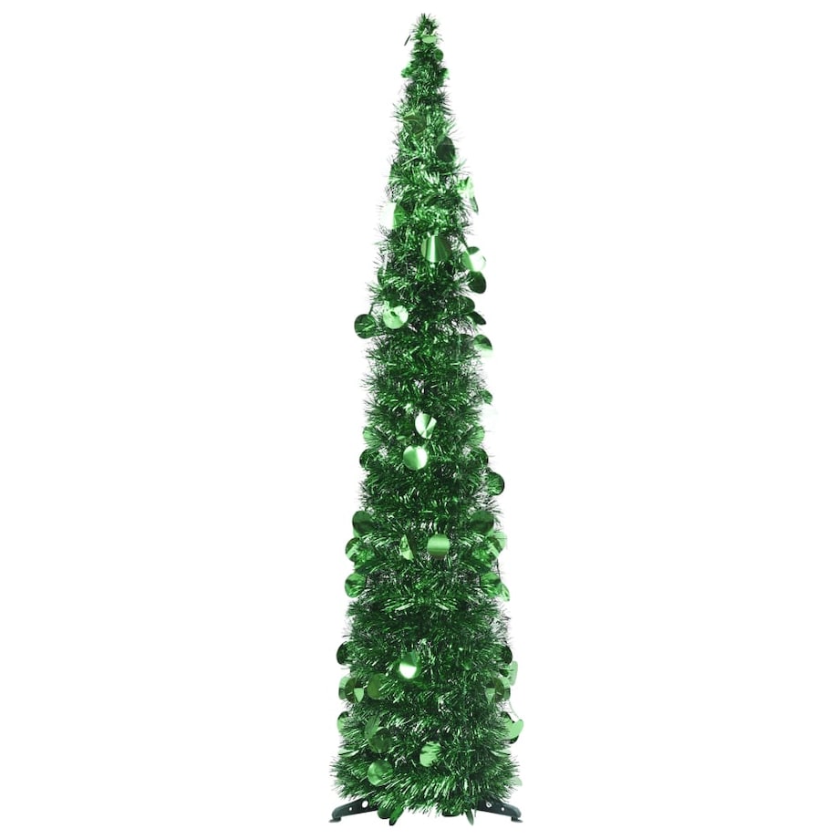 vidaXL Składana, sztuczna choinka, zielona, 120 cm, PET