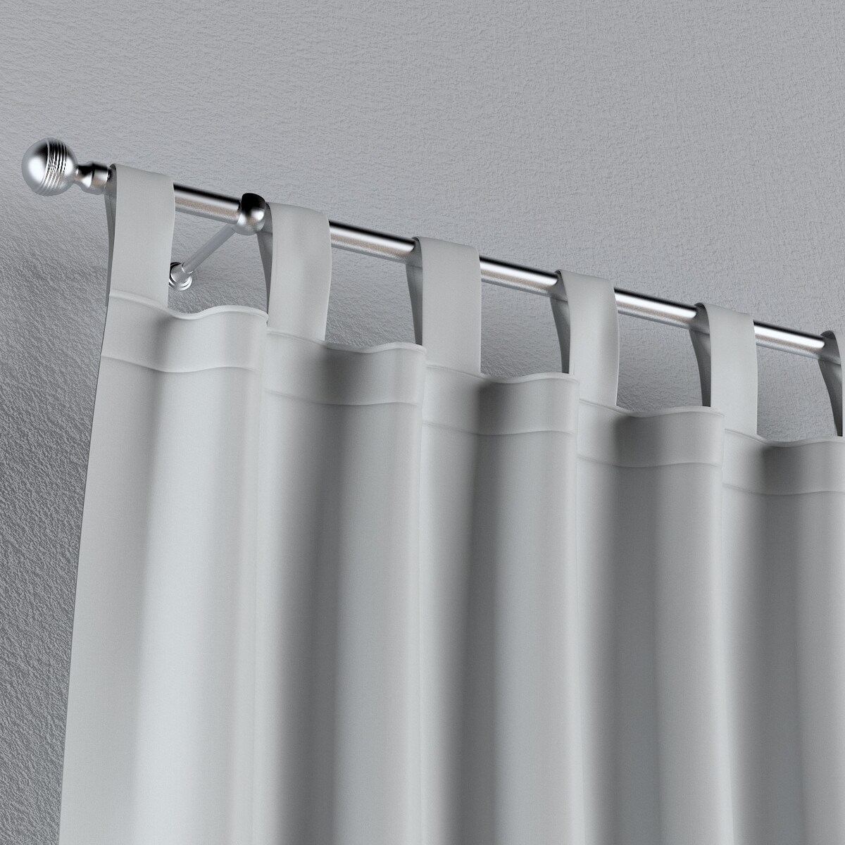 Zasłona na szelkach 1 szt. 130x245 gołębi srebrny z połyskiem