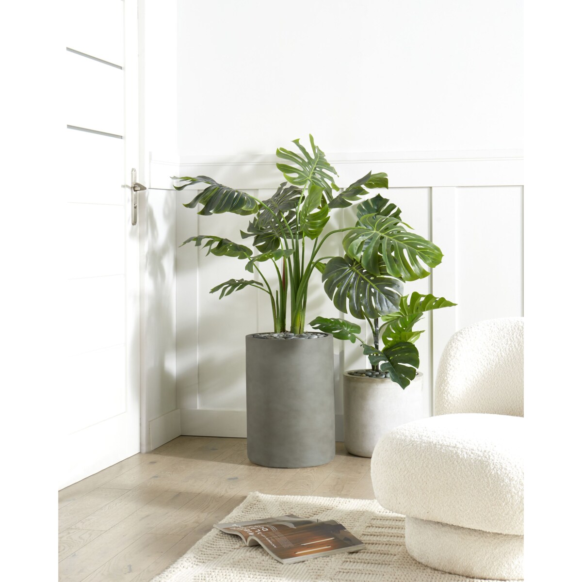 Doniczka 36 x 36 x 51 cm szara EUCOMMIA