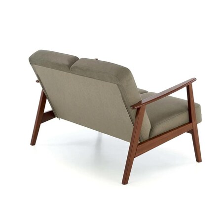 Sofa MILANO 2S oliwkowa/orzech dwuosobowa