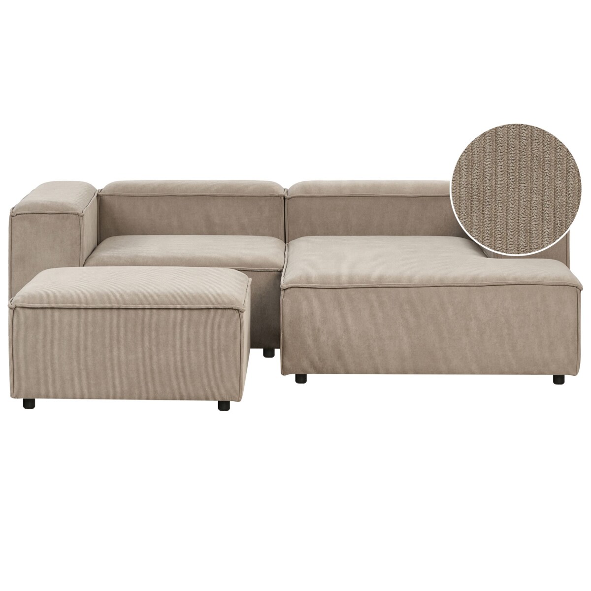 Sofa narożna z otomaną ARDAL Beżowoszary