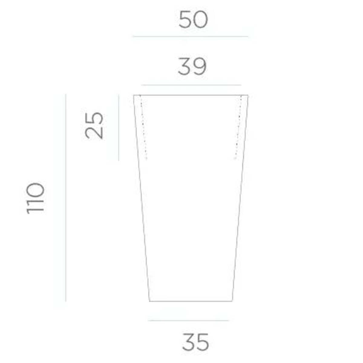 NEW GARDEN donica MELISA 50 CABLE biała