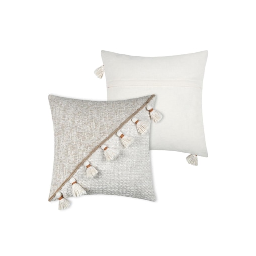 Poduszka dekoracyjna ZIANA boho z frędzlami, 45 x 45 cm