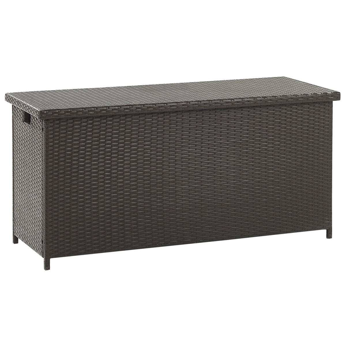 Skrzynia ogrodowa z technorattanu 126 x 46 cm brązowa MODENA