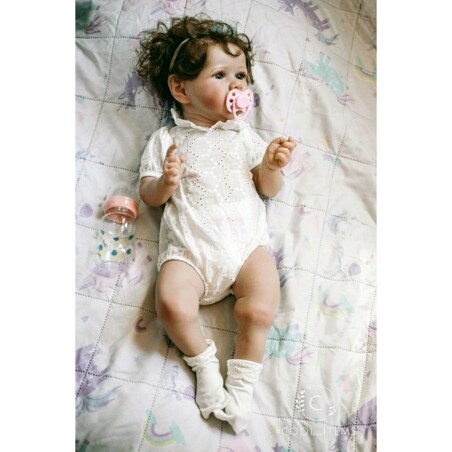 Lalka Reborn Baby Doll JAK ŻYWE dziecko bobas Wysoka jakość duża z włosami