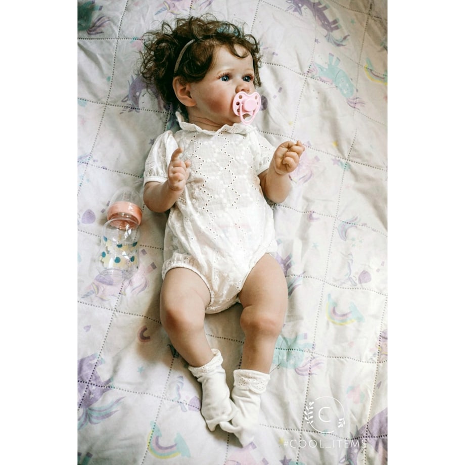 Lalka Reborn Baby Doll JAK ŻYWE dziecko bobas Wysoka jakość duża z włosami