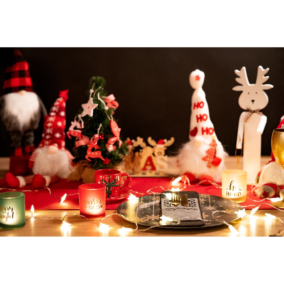 Pokrowiec na sztućce Świateczny 8szt KF357 Grey