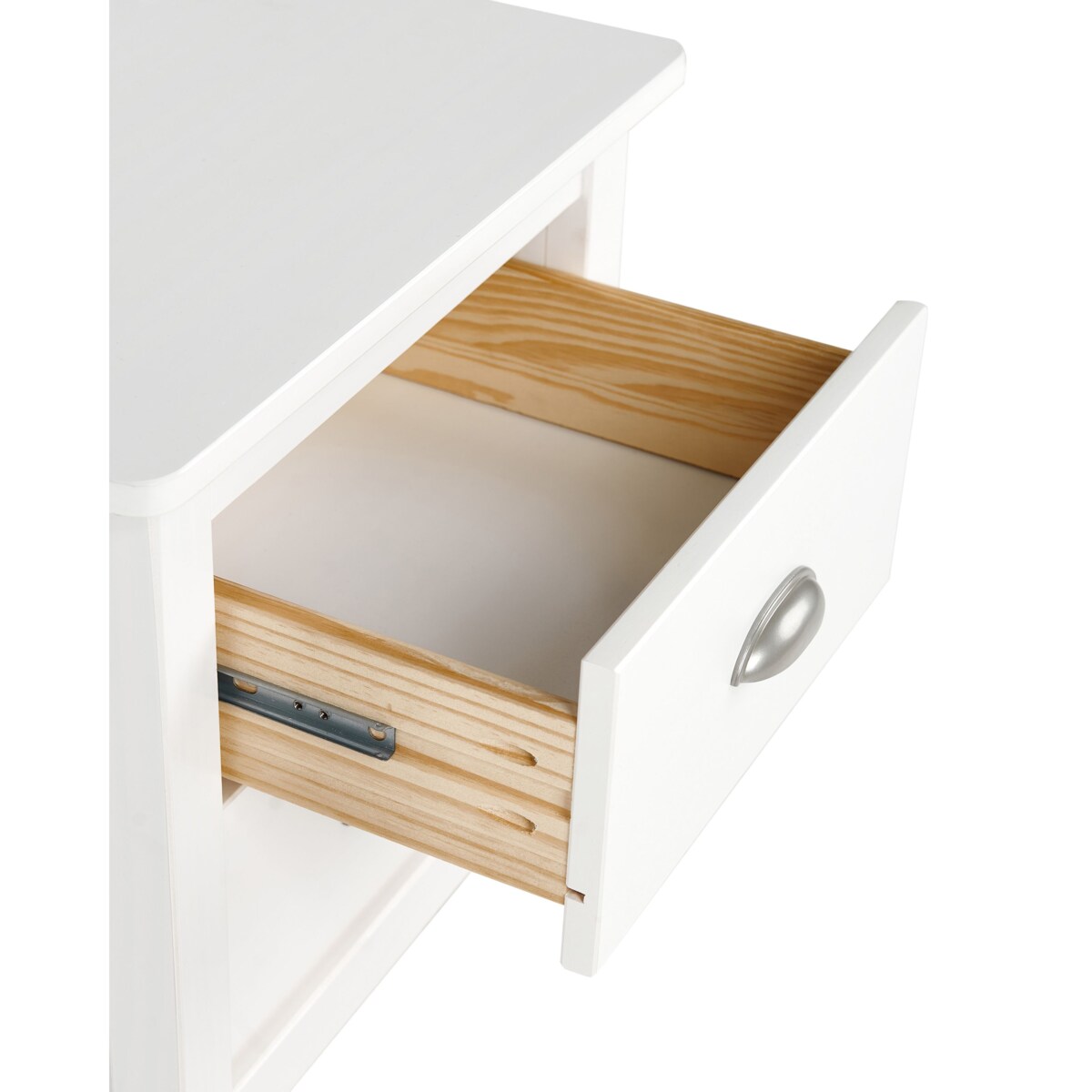 Szafka nocna 2 szuflady Drewno Biały SHILLINGTON
